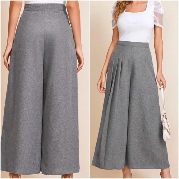 Wide Leg Pleated Palazzo Pants